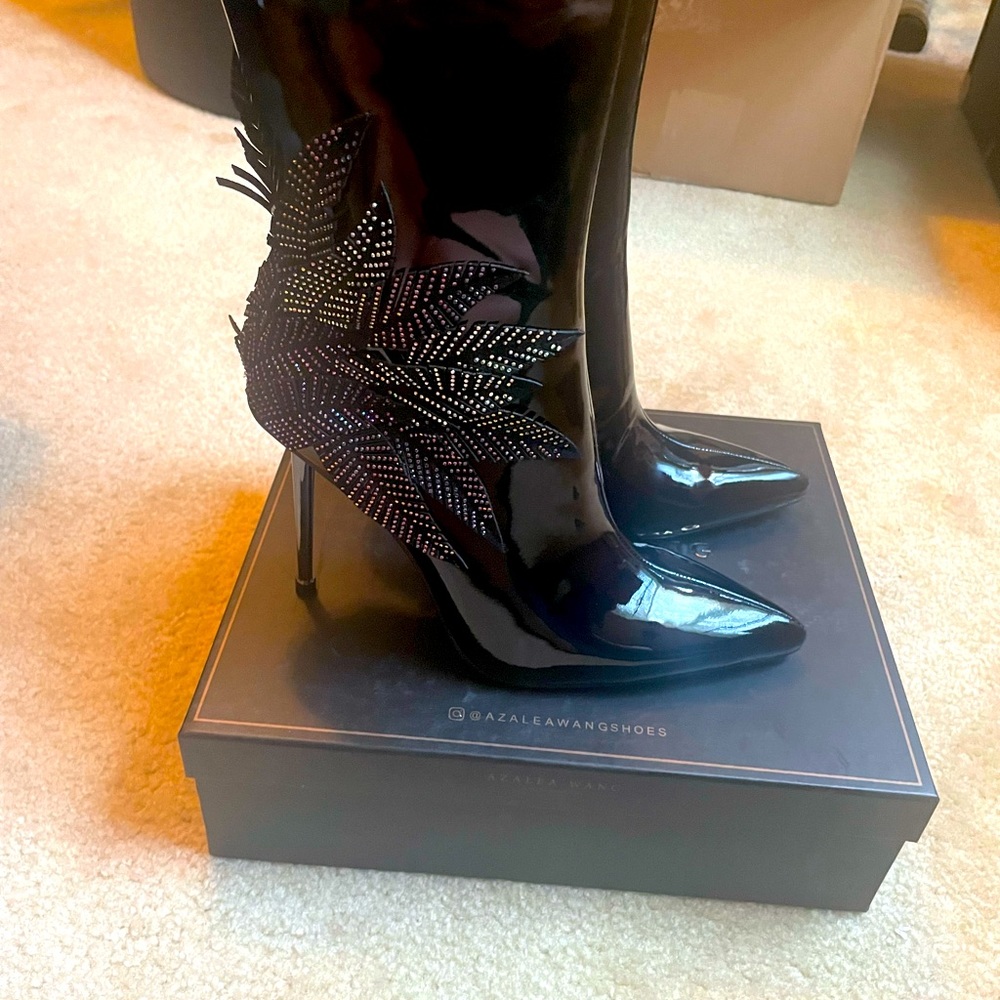 Brand new Azalea Wang size 11 boots helix stiletto heel